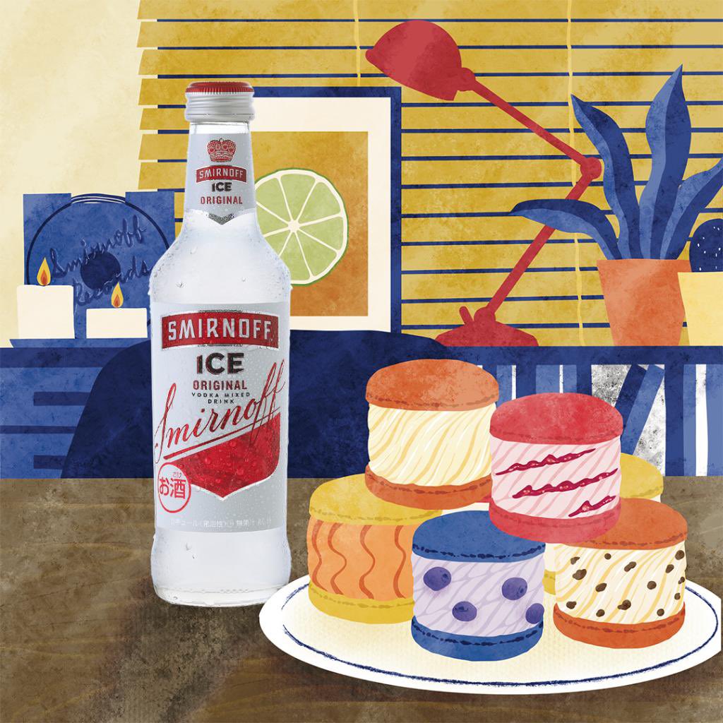 SMIRNOFF スミノフ ライトサイン 看板 回転して絵柄が変化！ モダン