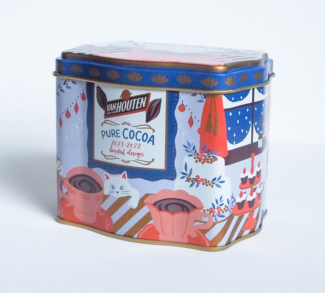 バンホーテンピュアココア 2021-2022冬季限定缶｜Miho Nameki Illustration